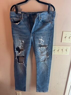 LEVIS 510 PREMIUM SLIM DISTRESSED WASHED JEANS SIZE 34/30